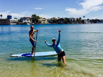 Paddle boarding at Buds Beach